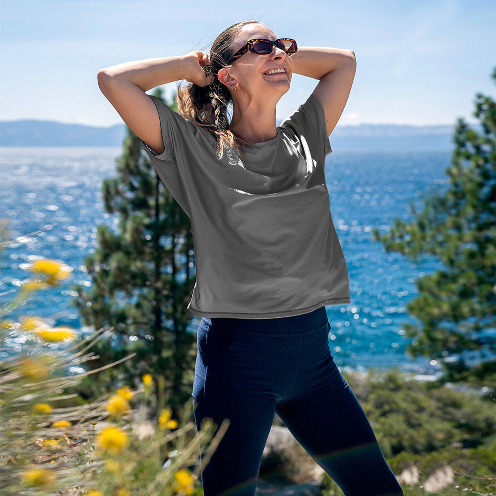 Eclipse Boatneck Tee - Graphite