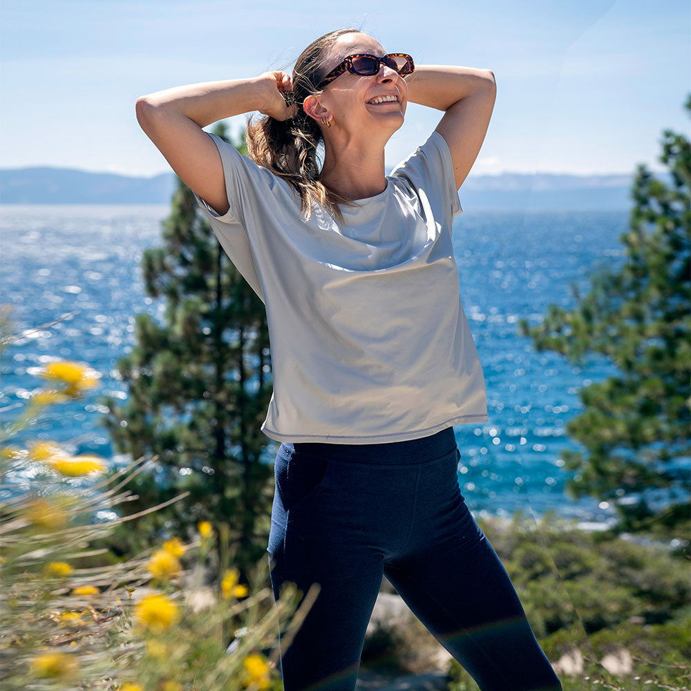 Eclipse Boatneck Tee - Pewter