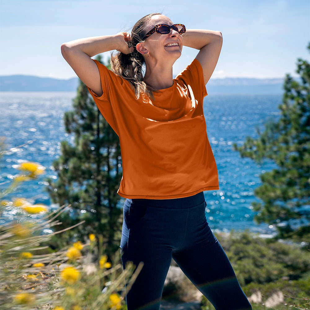 Eclipse Boatneck Tee - Sienna