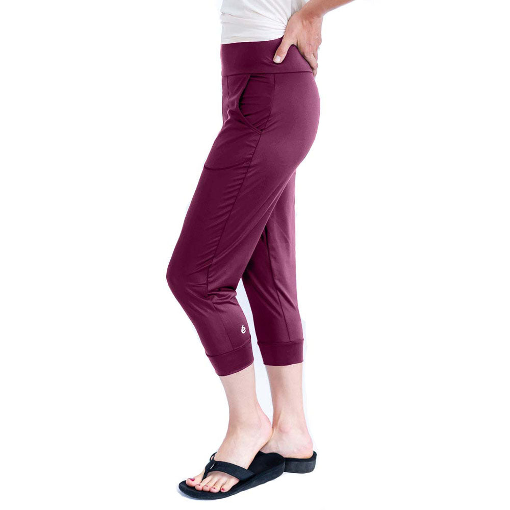 éclipse cropped jogger - Plum