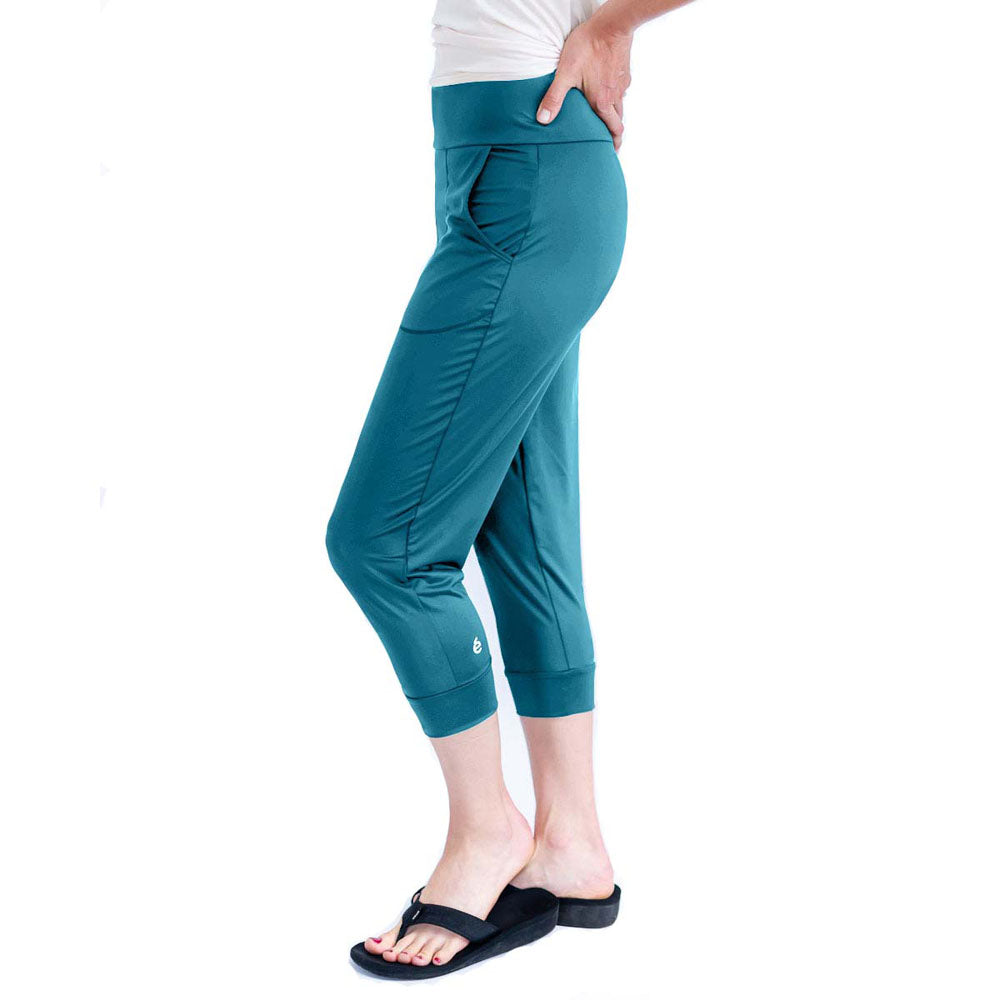 éclipse cropped jogger - Spirulina