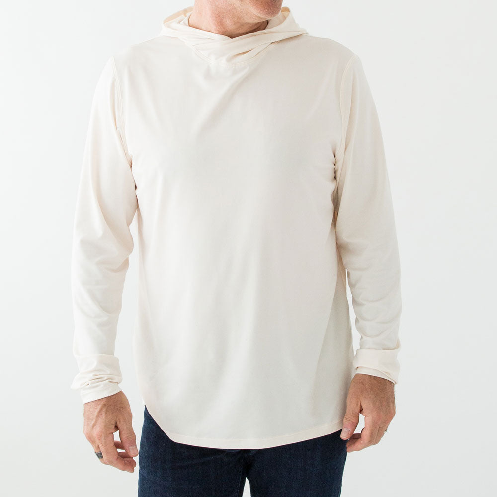 éclipse men's sun protection hoodie - Latte