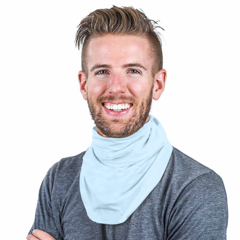 Man wearing Eclipse classic neck gaiter - Ice