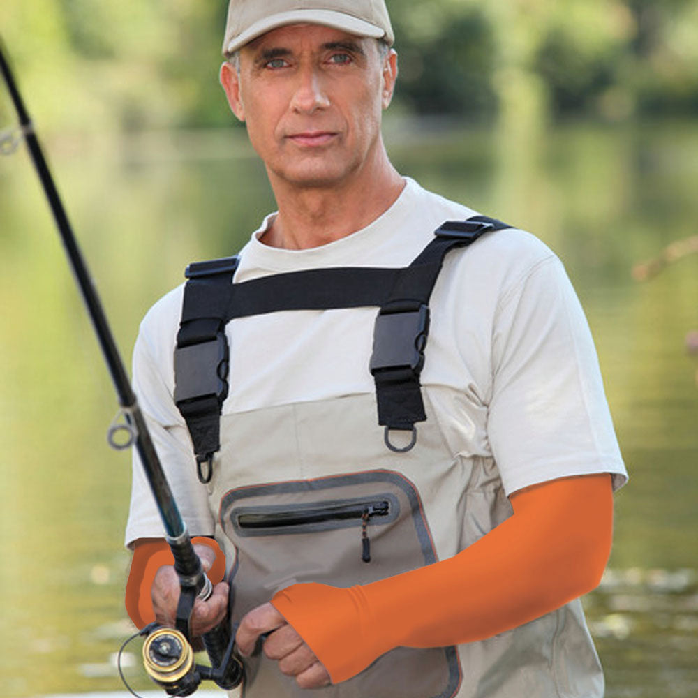 Eclipse Sun Sleeves for Fishing - Orange