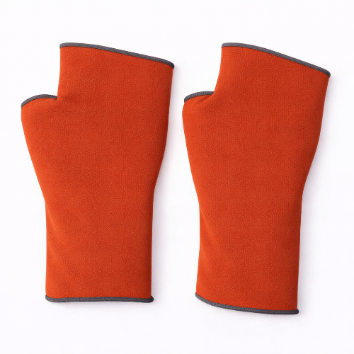 pair of eclipse gloves in turmeric color