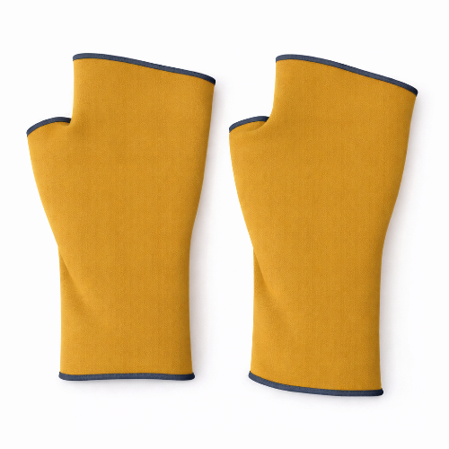 pair of eclipse gloves in mustard