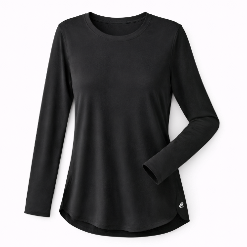 eclipse black long-sleeve shirt on a white background